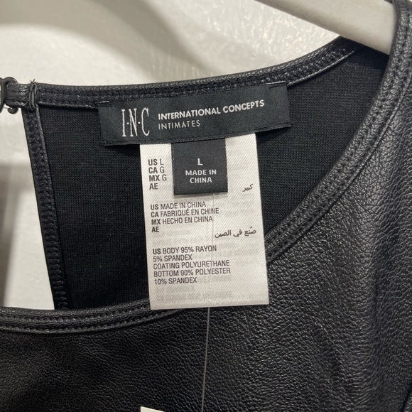 INC. Faux Leather Bodysuit - Picture 6 of 6